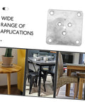 Heavy Duty Furniture Leg Pads And Table Leg Connectors With 25 Piece Mounting Hardware Kit For Chairs Tables And Couches Built Tough As Nails For Serious Load Bearing And Zero Drama Setup Daily - steel mounting plate for various table types.