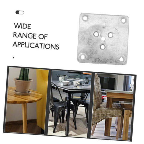 Heavy Duty Furniture Leg Pads And Table Leg Connectors With 25 Piece Mounting Hardware Kit For Chairs Tables And Couches Built Tough As Nails For Serious Load Bearing And Zero Drama Setup Daily - steel mounting plate for various table types.