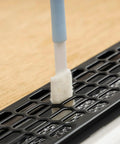 Disposable Crevice Cleaning Tool Set With 50 Replaceable Brush Heads For Tight Gaps in use on window track