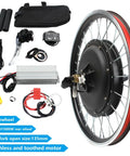 Powerful 48V 1000W Rear Wheel Electric Bike Conversion Kit for 20 Inch Mountain Bikes with components displayed