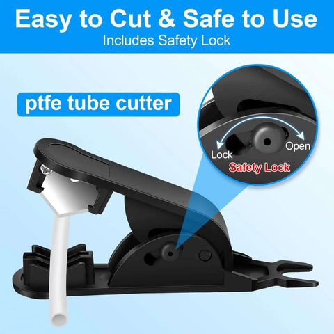 5 Meter PTFE Tube For 1.75mm Filament Bowden Tube With Cutter 2.5mm ID By 4mm OD Heat Resistant To 260C Universal Fit