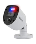 Outdoor Analog CCTV Camera with 1080p Full HD Video and Police Style Flashing Lights, part of a Two Pack for Home Surveillance