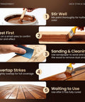 Instructions for Hella Tough Heavy Duty Outdoor Wood Stain And Sealer Combo For Deck Fence And Patio Furniture Water Based Fast Dry Low Odor Semi Transparent Antique Brown 32 Oz Can.