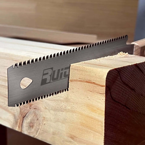 RUITOOL 6-inch double-edge pull saw with beech handle and SK5 blade for woodworking