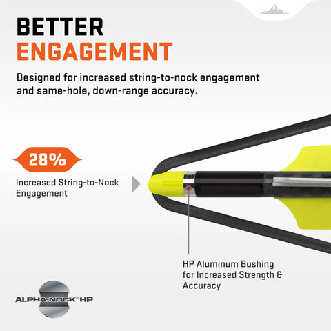 Pack Of Six 20 Inch Carbon Crossbow Arrows 400 Grains 0.004 Inch Straightness With Alpha Nock HP for better engagement