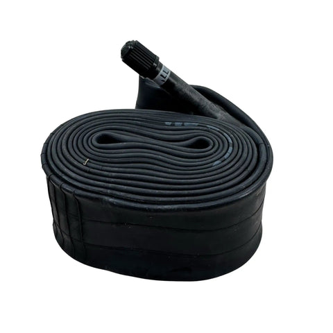 Welter Weight 26 Inch Inner Tube for Mountain and Hybrid Bikes, 0.80mm butyl rubber, 48mm Schrader valve, coiled view