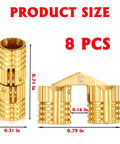 Hidden Brass Barrel Hinges Set For DIY Jewelry Boxes And Small Cabinets With 180 Degree Opening 8mm Concealed Hinges