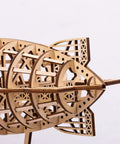 Side view of a 3D Jigsaw Puzzle Construction Set DIY Mechanical Model Build Kit Laser Cut Woodcraft Puzzle Challenge Gift