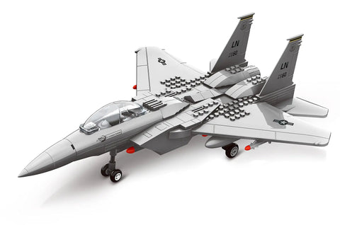 F-15 Eagle Fighter Jet Building Block Set With 227 Pieces For Ages 10 And Up And Adults Realistic Plane Toy Dope Build Compatible With All Building Bricks