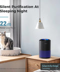 Air Purifier For Bedroom And Office With Sleep Mode And Speed Control, 360 Degree Filtration Cuts Smoke Pollen Dander Hair Odors