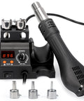 Compact Entry Level Hot Air Rework Station Kit With Integrated Design, 3 Hot Air Nozzles, PID Temperature Control, 700W