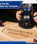 Rock Solid Universal Router Plate Featuring A Precise 1-1/4 Inch Center Opening used on wooden custom design project.