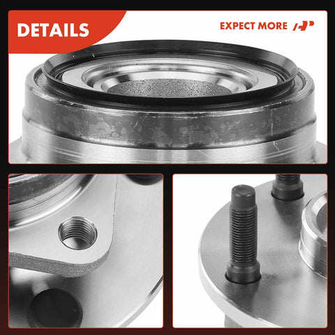 Detailed view of Two Front Wheel Bearing And Hub Assembly Fits Dodge Ram 1500 1994 1999 5 Lug 4WD With Rear ABS