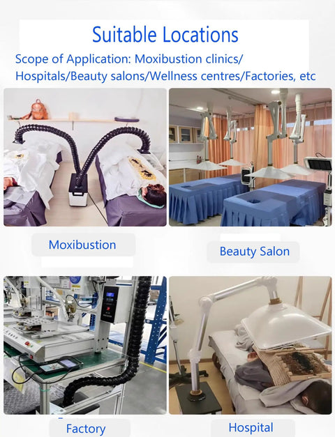 360 Degree Flexible Smoke Extraction Arm With Universal Joint Pipe For Welding Fume Removal in moxibustion clinic, beauty salon