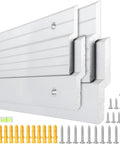 Two Pairs 41 Inch French Cleat Hangers With 500 Lb Load Capacity Heavy Duty Aluminum Z Clips Wall Interlocking Brackets For Mirrors Pictures Cabinets Picture Hanging Kit with screws and level included
