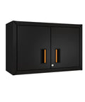 Ready To Assemble Floating Garage Storage Cabinet For Wall Mount With Lockable Double Doors Heavy Duty Steel Construction