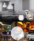 MR16 Color Changing LED Spotlight 4 Watt 4 Pack RGB Plus CCT Kit With 4 Zone FUT092 Remote Memory Function in various settings
