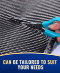 Scissors cutting Five Foot Carbon Fiber Cloth Roll 12 Inch Wide 3K 220G 2x2 Twill Weave