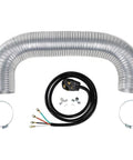 Electric Dryer Vent Kit With 5 Foot SemiRigid Aluminum Duct And 6 Foot 4 Wire 30 Amp Power Cord UL Listed ETL Certified Includes Worm Clamps Strain Relief For Easy Install In Home Laundry Room