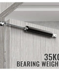 Automatic Door Closer 35kg Heavy Duty Aluminum Alloy with Soft Close Adjustable Speed attached to wood door frame