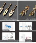 Bulk Self Drilling Drywall Anchors With Screws Kit 500 Pieces Holds Up To 66 Lbs For Picture Frames Shelves Lamps Clocks And More No Drill Needed 0.47x1.57 Inch Size Fits Three Eighths Inch One Half Inch Or Five Eighths Inch Gypsum Wallboard Ideal Home, detailing installation steps and load capacity.
