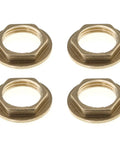 Rock Solid Pro Grade Brass Lock Nuts For Pipe Fittings 4 Pack 1/2 Inch Npt Female Hex Flange Nuts with flat sealing washers.