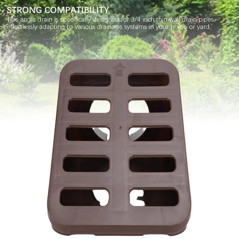 Angled Lawn Drain Grate For Yard Drainage Beefy Heavy Duty Rugged Grate Built For Residential And Commercial Use Easy Install Durable Brown Finish Fits Three Quarter Inch Thin Wall Drain Pipes Multi Purpose Drain Solution
