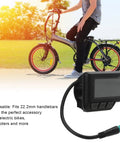 Versatile LCD Display Panel For Electric Bikes And Scooters With USB Interface, 22.2mm handlebar mount, outdoor setting.