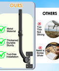 Heavy Duty Antenna Mount Pole For Outdoor Use With 180 Degree Pivot Base 1 Inch Diameter And 19.5 To 28 Inch Adjustable Length