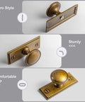 Six Pack Dope Antique Brass Cabinet Knobs With Backplates For Dresser showing retro style and sturdy design