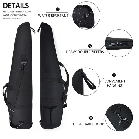 Soft Rifle Case With Adjustable Shoulder Sling And External Pocket Durable 44 Inch Long Gun Case for Shotguns and Scoped Rifles