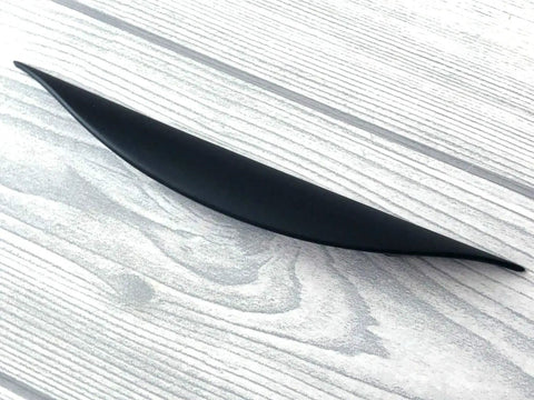 Matte Black Cup Drawer Pull Cabinet Door Handle For Dresser And Vanity Modern Kitchen Hardware 3.75 Inch Center To Center
