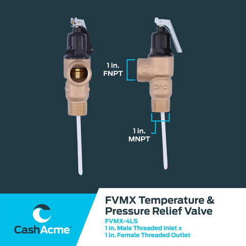 1 Inch FVMX-4LS Male Inlet Relief Valve Water Pressure Regulator Bronze Plumbing Fitting for Residential Systems Easy Push-To-Connect Durable Cartridge Design No Fuss Install, 1 in. FNPT x 1 in. MNPT