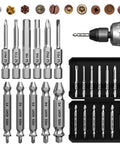 Go To 13 Piece Damaged Screw Extractor Kit For Removing Rusted And Stripped Screws And Bolts With Double Head Extractors And Bits