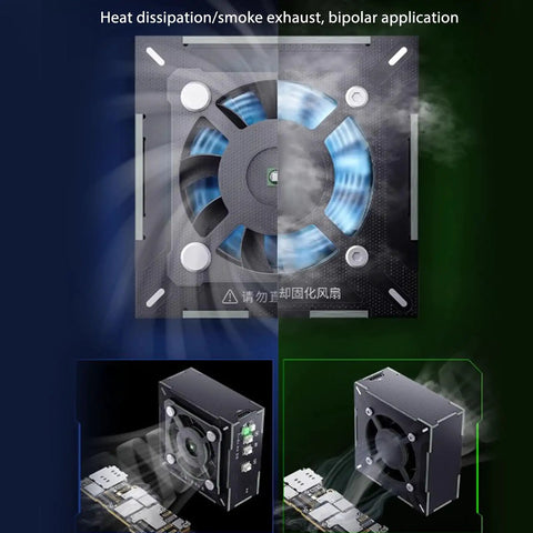 Rechargeable Solder Fume Extractor With Fast Cooling for Quick Smoke Removal in action, showcasing smoke extraction capability