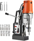 Professional Portable Mag Drill Heavy Hitter With 1450W Copper Motor and 11 piece HSS cutter set for tough steel projects.