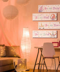 Unicorn Wall Decor Set For Girls Room Rainbow Wall Art Four Piece Bundle Motivational Inspirational Bedroom Decorations