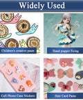 "Two Sided Mounting Putty Dots For Wall Hanging Crafts And Party Decor, Clean Removable Poster Tack For Balloons And Festivals, Residue Free Adhesive Dots That Stick Like Crazy, Easy To Use And Leaves No Mess" collage of creative uses.