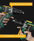 Universal Magnetic Bit Holder For Cordless Drills And Screwdrivers on a drill showing eight bits in holder