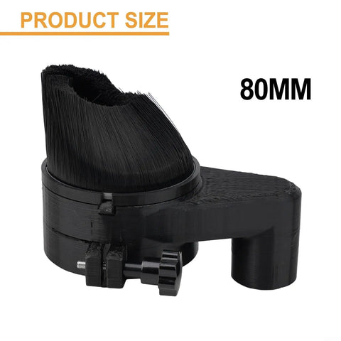Straight Up CNC Spindle Brush Vacuum Cleaner Cover For 3018 Pro Router Milling Unit With Heavy Duty Debris Guard 80mm for dust collection.