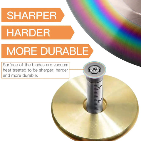 Spot On Accurate Dovetail Jig Wheel Marking Gauge With Micro Tweaks For Woodworking Scribing And Depth Check shown with brass base and measuring tip.