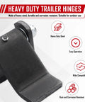 Heavy Duty Weld On Trailer Hinges Greaseable For Dump Truck Beds And Horse Trailers Corrosion Resistant Steel, durable hinge detail.