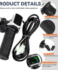 Full Twist Throttle For 60V E Bike With LED Display And Key Lock Electric Bike Throttle Grip with cable and features