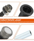 Front Upper A Arm Pivot Bushing Ball Joint Kit For RZR 570 And 800 Series Off Road UTV Upgrade With Beefed Up Joints For Smoother Steering And Long Lasting Durability Fits 2012 2022 RZR 570 And 2008 2014 RZR 800 Models, metal and rubber parts close-up