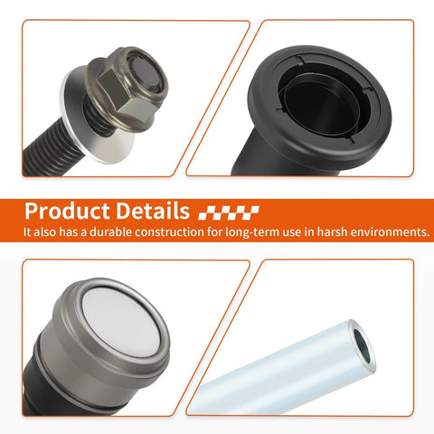 Front Upper A Arm Pivot Bushing Ball Joint Kit For RZR 570 And 800 Series Off Road UTV Upgrade With Beefed Up Joints For Smoother Steering And Long Lasting Durability Fits 2012 2022 RZR 570 And 2008 2014 RZR 800 Models, metal and rubber parts close-up