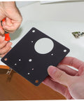 Person installing Six Pack Kitchen Cabinet Hinge Repair Plates Kit With Quick Install For Durable Cabinet Doors