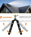Ultra Tough Rooftop Sprinkler Goes Hard on Wildfire Defense, adjustable from 0 to 180 degrees for various roof angles.