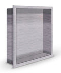 12 By 12 Inch Shower Niche In Brushed Nickel Stainless Steel, Built To Last And Ready For Inwall Shelf Installation
