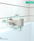 3-Inch Tub Spout With Diverter In Brushed Nickel Modern Look Universal Retrofit For Easy Install Quick Bathroom Update