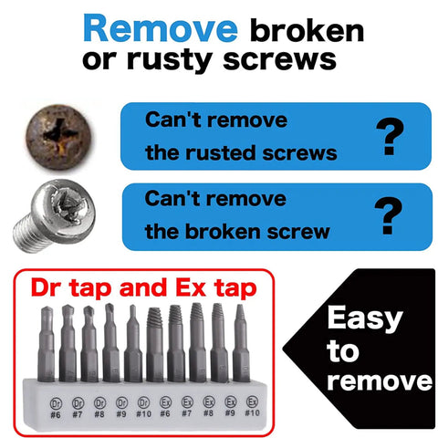 Magnetic 138 In 1 Precision Screwdriver Kit For Electronics Repair with tools for rusty and broken screw removal.